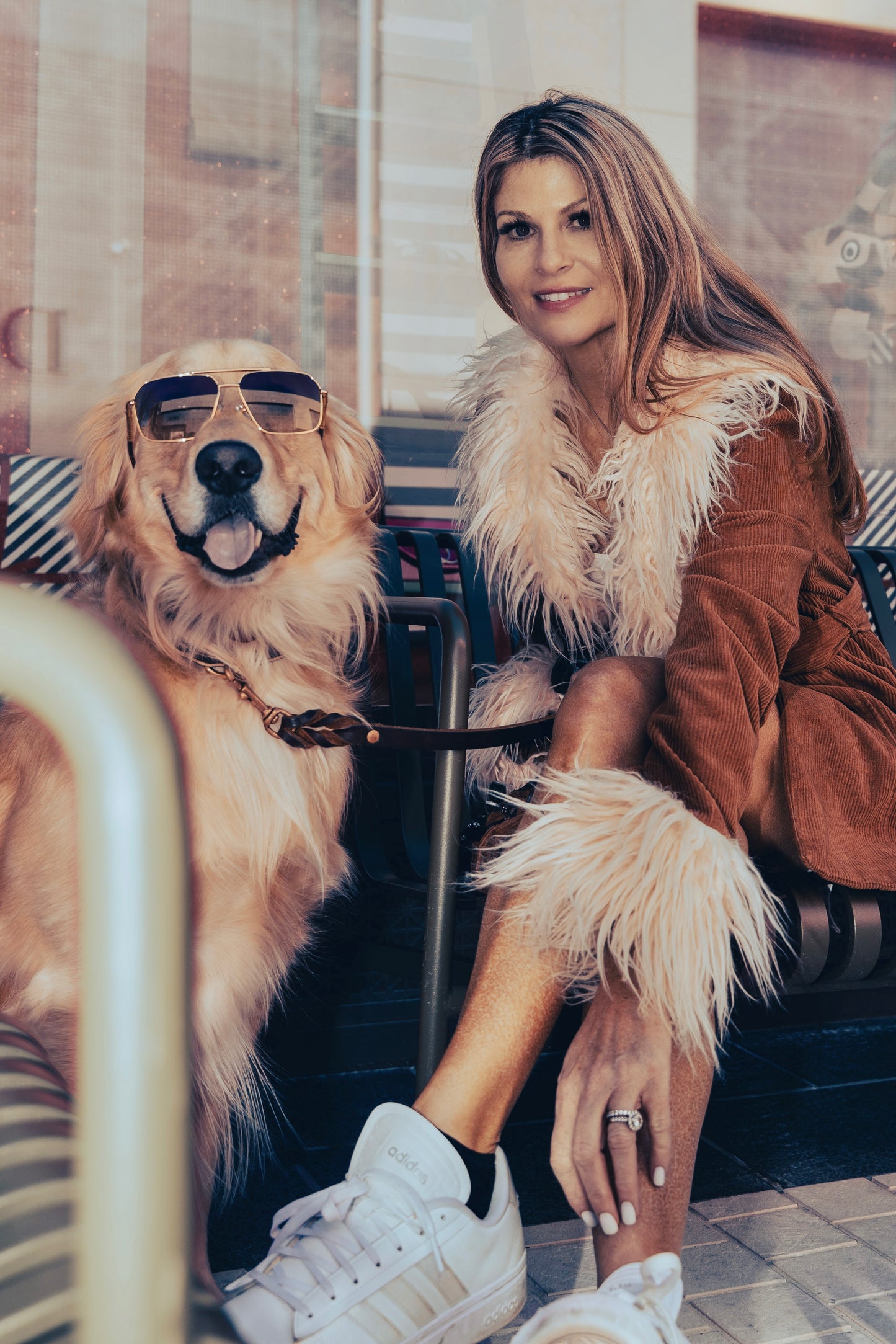 The Boujee Pet Bed company owner with her dog.